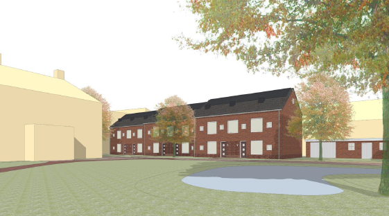 vooraanzicht nieuwbouw